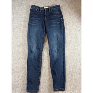 Madewell Skinny Jeans Womens Size 28 Dark Wash Denim High Rise Stretch Hipster